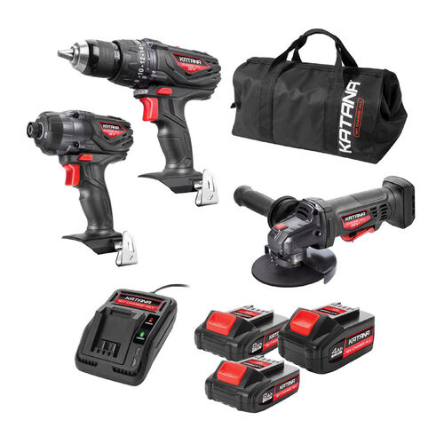 Katana Drill, Impact Driver & Grinder Combo Kit