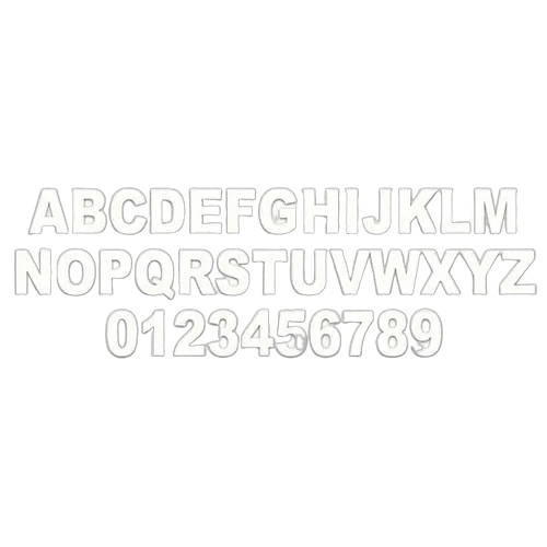 8'' White Numbers - 0 Sold In Pairs