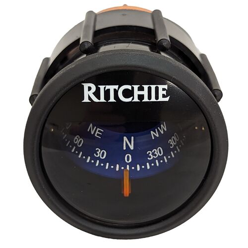 Ritchie Sport X-23 Dash Mount Compass - Black With Blue Dial