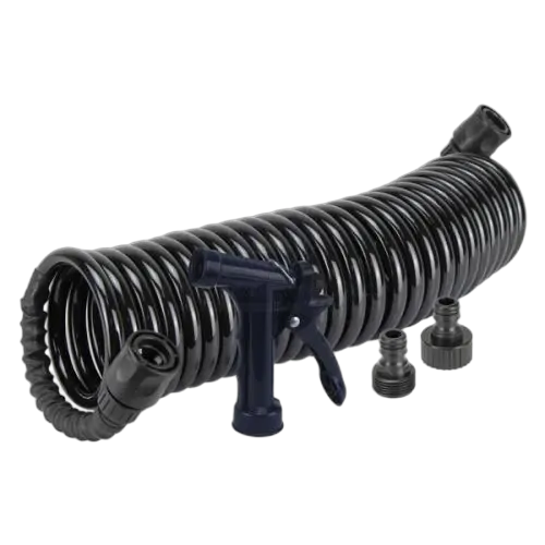 Hose Deck Wash Black 7.5m x 3/8 ID Snap-on Included Nozzle & 3/4 BSP Tails