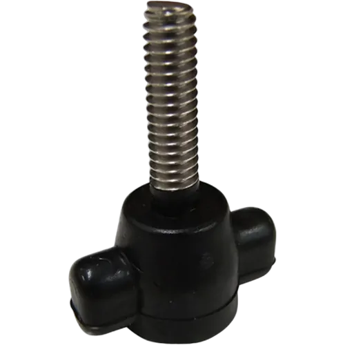 Canopy Wing Bolt Nylon With 1/4" Unc Stainless Steel Thread Black