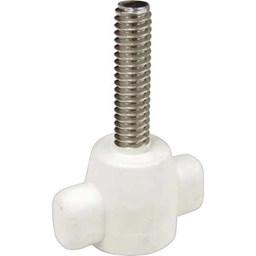 Canopy Wing Bolt Nylon With 1/4" Unc Stainless Steel Thread White