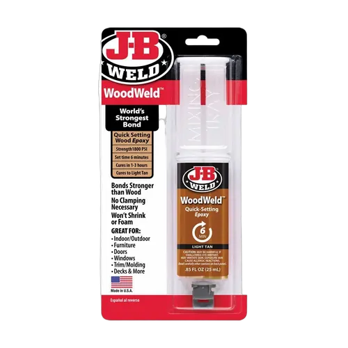J-B Weld Woodweld Epoxy Adhesive Syringe 25ml