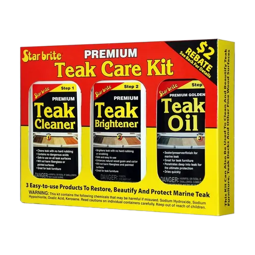 Starbrite Premium Teak Care Kit 473Ml Bottles