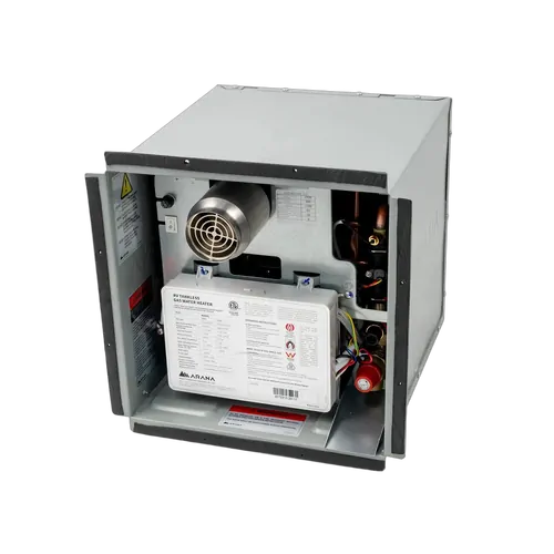 Aussie Traveller Arana Instantaneous Gas Hot Water Heater Unit w/ White Door