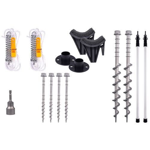 Aussie Traveller Rollout Awning Cradle Support Kit inc White Poles