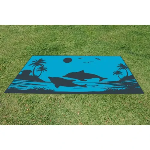Affordable Camping Mats Annex Mat Dolphin Cove Aqua/Grey 4.0 x 2.4m