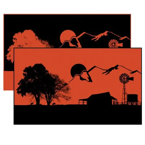 Affordable Camping Mats Annex Mat Homestead Sunset Orange/Black 5.0 x 2.4m