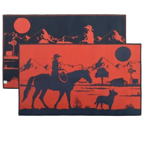 Affordable Camping Mats Annex Mat Riding Home Orange/Black 3.0 x 1.8m