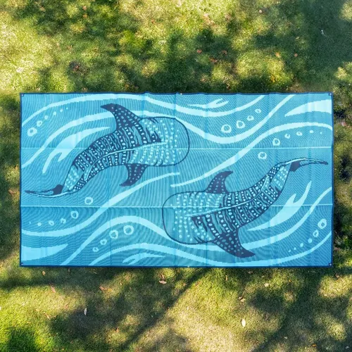 Affordable Camping Mats Annex Mat Whale Shark Light Blue/Dark Blue 3.0 x 2.4m