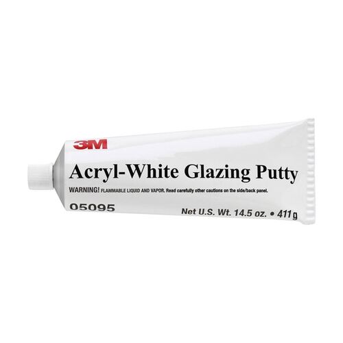 3M Acryl-White Glazing Putty Tube 411G