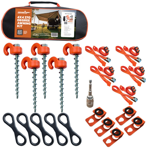 Ground Dogs 270 Degree Awning Pack with Straps (5 Pole)