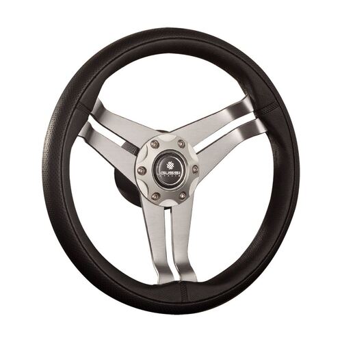 Gussi Carega Steering Wheel Alloy 3 Spoke 350mm Black