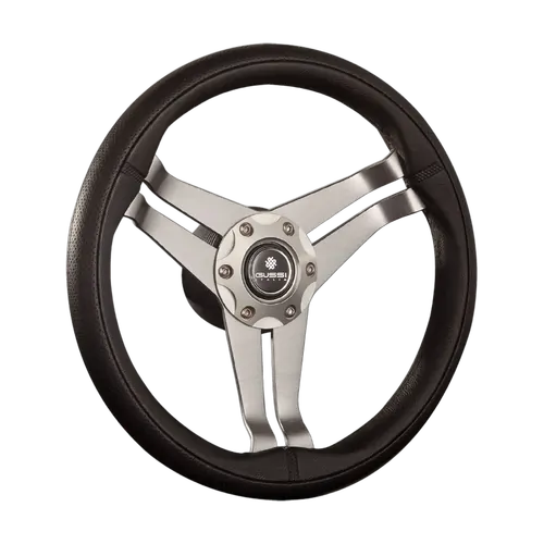 Gussi Carega Steering Wheel Alloy 3 Spoke 350mm Black
