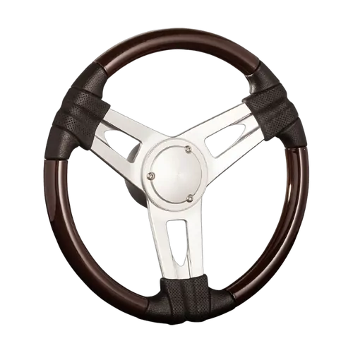 Gussi Model 10 Steering Wheel Alloy 3 Spoke 380mm Brown