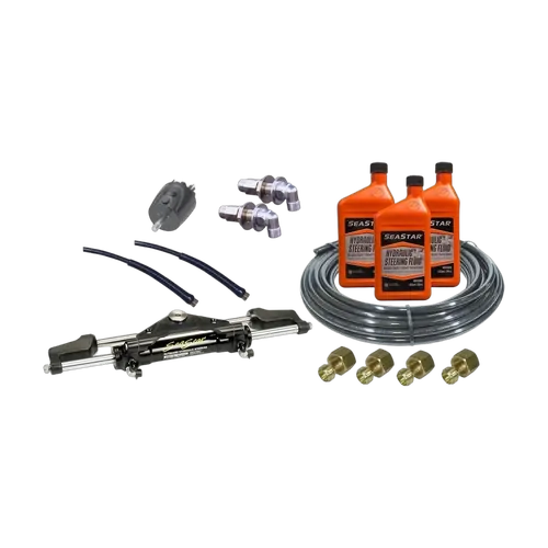 Seastar Front mount Steering Kit - Thru Bulkhead Steering Kit 3Ft