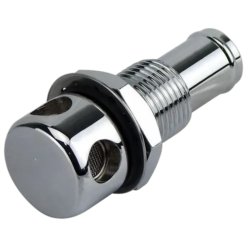 Chrome Plated Round Head Straight Fuel Breather
