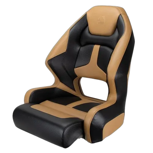 Relaxn Mako Premium Boat Seat Black Carbon & Tan