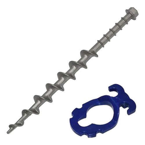 Alko Large Alloy Screw In Peg with ABS Guyrope Holder Clip. PEG-A-29