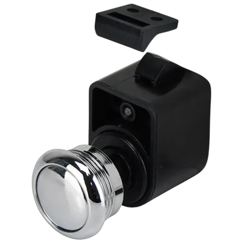 Chrome Plated Push Button Door Set