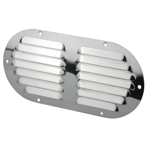 Vent Louvered Oval Stainless Steel 116mm x 233mm