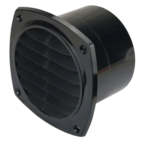 Vent Flush - Black Abs With Collar Suits 102mm Hose