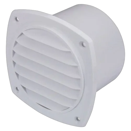 Vent Flush - White Abs With Collar Suits 102mm Hose