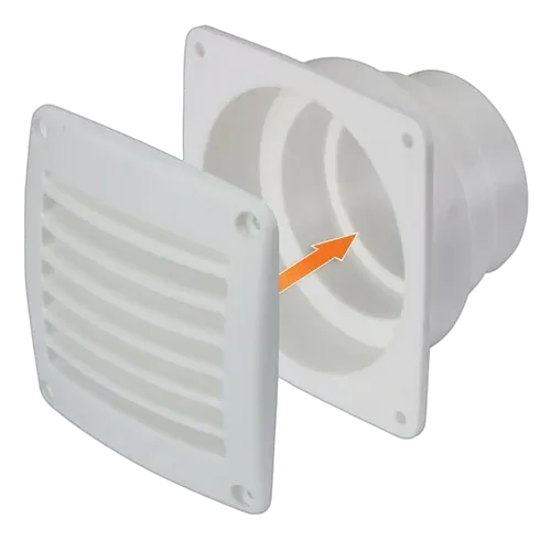 Flange 65mm White With Vent