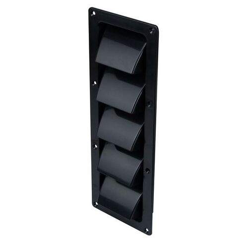 Abs Slotted Black 5 Louvered Vent