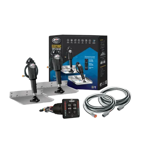 Lenco Standard Mount Trim Tab Complete Kit 9 x 12-Gauge Blades / 12-Volt Actuators