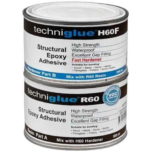 Techniglue-CA R60 pack 750ml 500ml Resin + 250ml Fast Hardener