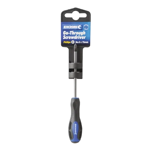 Kincrome Go-Through Screwdriver Phillips No.0 X 75Mm