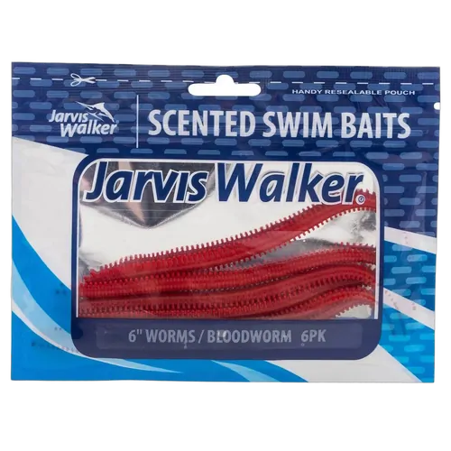 Scented Worm - Bloodworm - 6" - PK/6