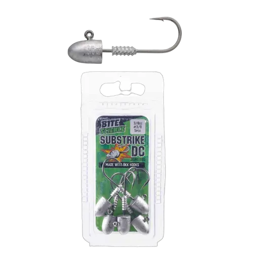 Bite Science Substrike DC Jigheads 3/8Oz BKK #3/0 - PK/5