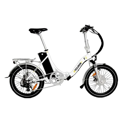eTourer F2 Folding E-Bike Step-Through Model Polar White