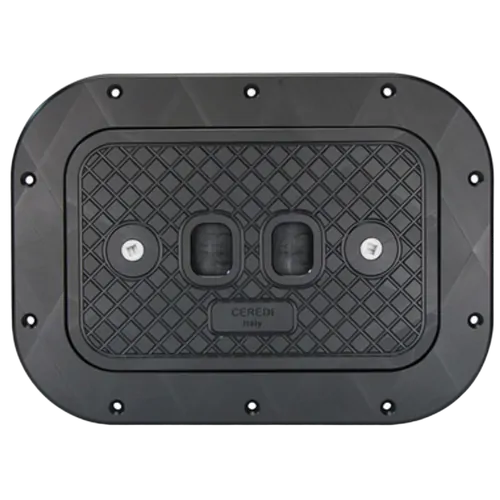 Ceredi Hatch Black Acetalic 370mm x 270mm Heavy Duty / Water Tight