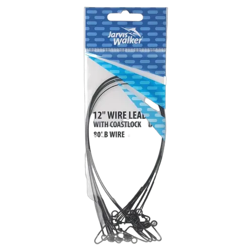 12" Wire Leader With Coastlock Snap - 80lb Wire - 6pk - PK/10