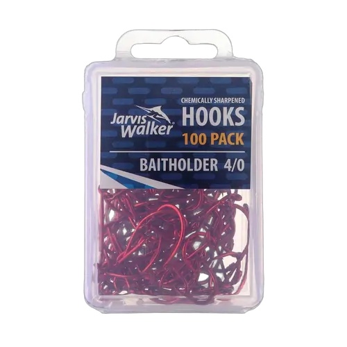 JW C/S Red Baitholder Hooks - Sz 4/0 - PK/100