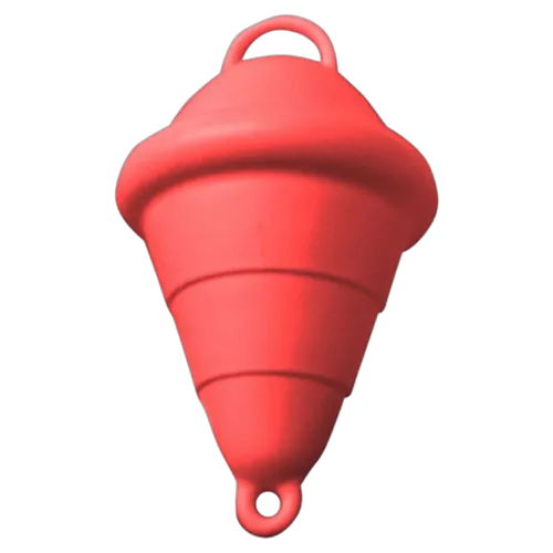 Buoy Polyethylene 375mm Red Foam Filled With Handle