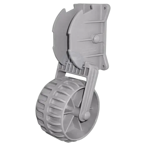 Dinghy Dolly Wheels Transom Mount Grey Polyethylene - Pair