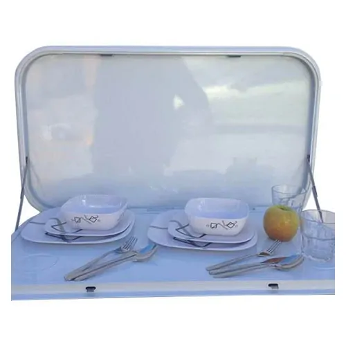 Coast To Coast Picnic Table White 800 x 450mm C/W Chrome Lock