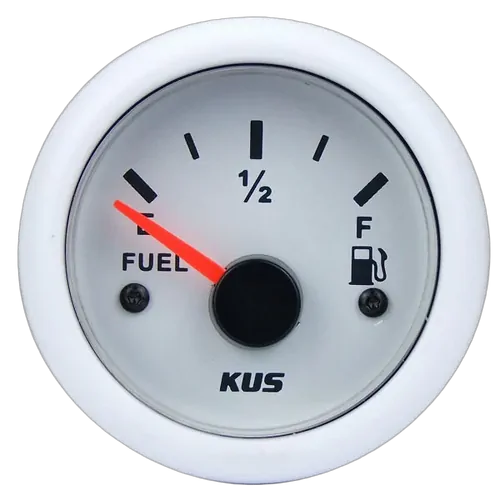 KUS Fuel Gauge 52m 0-190 Ohm 12/24V White