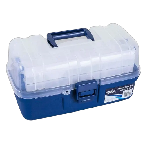 JW 3 Tray Clear-Top Tackle Box
