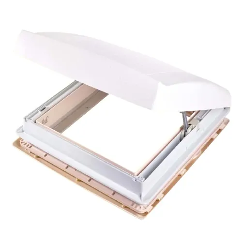 Thule Roof Vent, White/Cream, With Insect Screen And Sunblock Blind 12v #200063