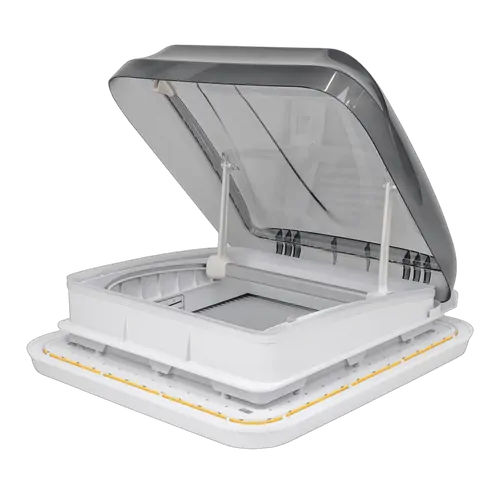 Aussie Traveller Roof Hatch 400 x 400 Smoke Black Lid