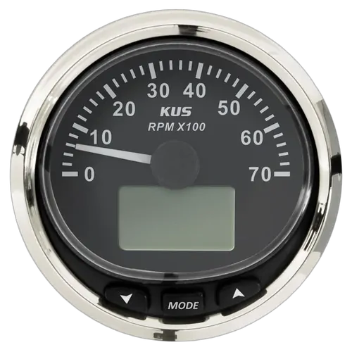 Kus Tacho Gauge Nmea2000 85mm Black Chrome Bezel