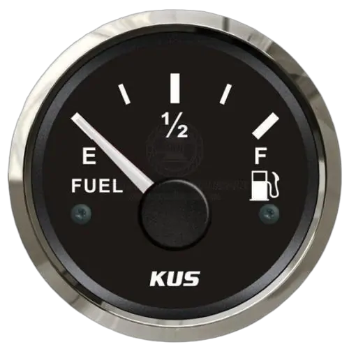Gauge Fuel 52mm Black S/S 240-33 Ohm 12/24v