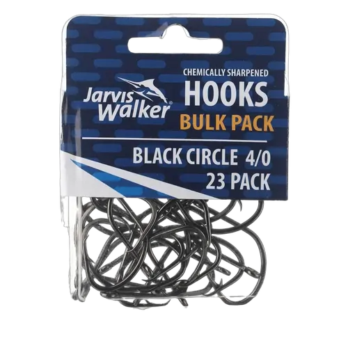 JW C/S Black Circle Hooks - Sz 4/0 - PK/23