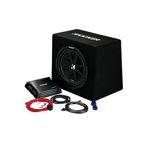 Kicker 44KKP212 - 12" Ported Enclosure + Amp + Wiring Kit