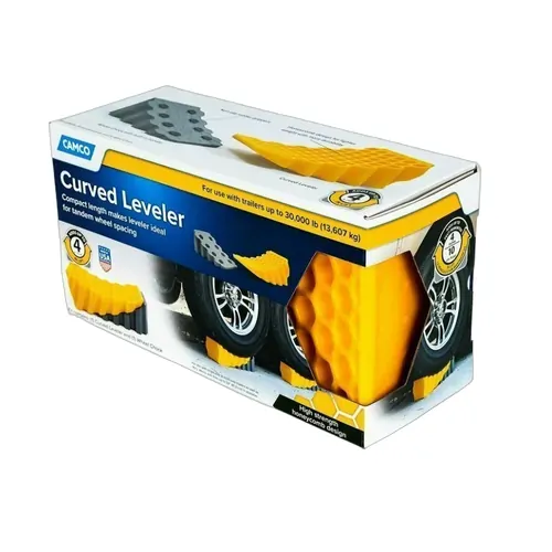 Camco Curved Leveler & Wheel Chock. 44423